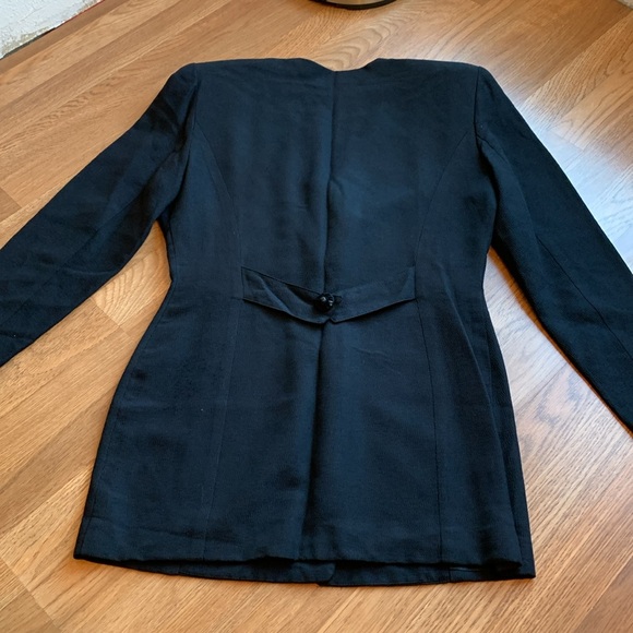 Vintage 1980’s/1990’s Nina K, whimsy goth long sleeve solid black jacket. Size L - Picture 11 of 17